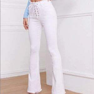 High waist flare leg jeans